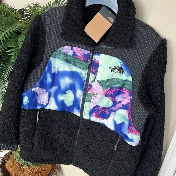 Brand New The North Face Alfie Kungu Denali Full Zip Jacket Black Fleece Graphic